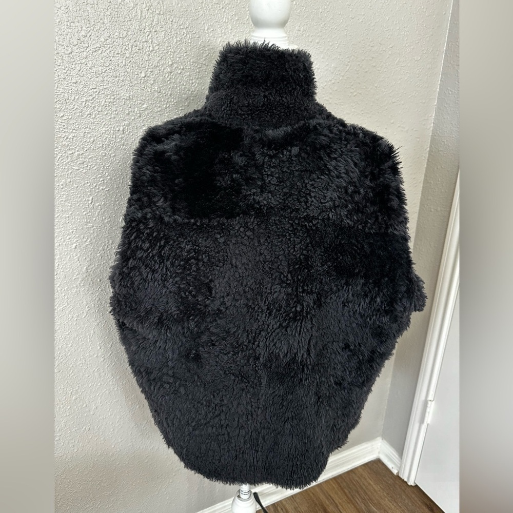 Iro Black Leather and Shearling Coat Size M - Picture 12 of 15